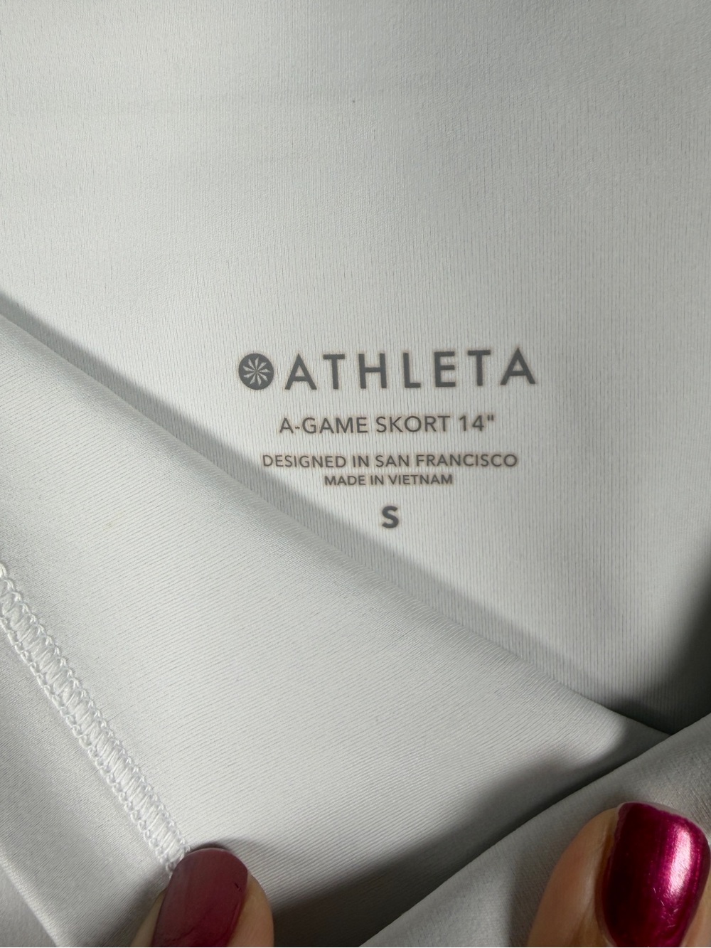 Athleta A-Game 14” Mesh Tennis Skort White Small - Picture 6 of 8